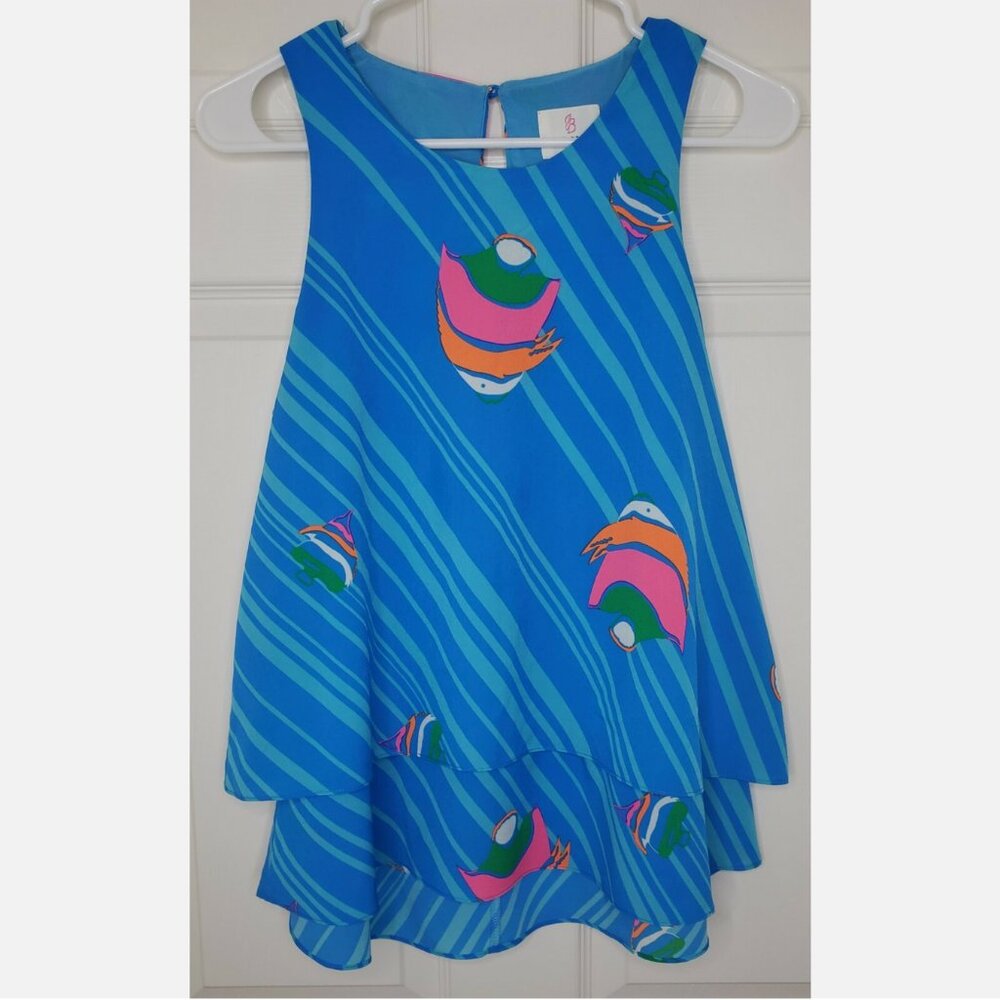 Julie Brown NYC Small Top Blouse Tank Fish Summer Ocean Cruise Resort